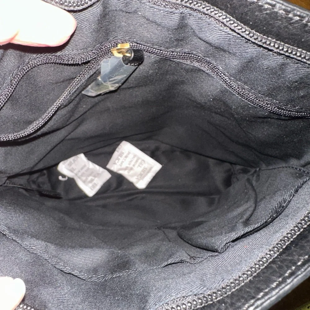 Fossil Black and Cream‎ Calfhair Print Crossbody bucket Bag NWT